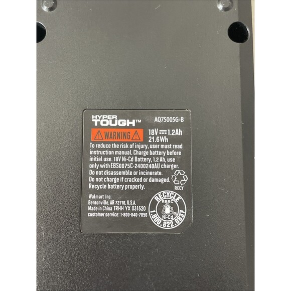 HyperTough AQ75005G-B 18V Power Tool Battery Pack untested - Picture 3 of 8